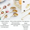 4pcs /Pack Christmas Gift Spoon Cartoon Fruit Fork Dessert Coffee Scoop, Style: D