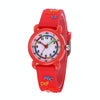 JNEW A335-20094 Children 3D Cartoon Letters Rubber Shell Waterproof Quartz Watch(Red)