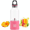 500ml Mini Portable Electric Juicer Cup USB Rechargeable Juicer Blender Maker Shaker Squeezers Fruit Orange Juice Extractor(Pink)