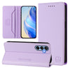 For Samsung Galaxy A15 5G / 4G RC01 Dual-Folded Magnetic Suction RFID Leather Phone Case(Light Purple)