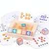 Wooden Block Matching Puzzle Children Education English Words / Math Computation Card Toy(Number Block)