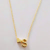 10 PCS Fashion Tiny Dainty Heart Initial Necklace Personalized Letter Necklace, Letter S(Gold)