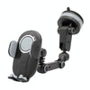 ZP-X0466 Car 360 Degree Rotating Telescopic Folding Round Suction Cup Mobile Phone Holder(Grey)