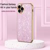 For iPhone 12 Pro Electroplating Star Diamond CD Texture Lens Ring Phone Case(Black)