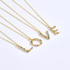 S925 Sterling Silver 26 Engligh Letters Colorful Zircon Women Nacklace Jewelry, Style:S(Silver)