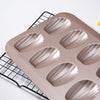BM1067 Shell Shaped Non-stick Cake Mold Kitchen Biscuit Pan Baking Mold, Specification: Silver Thicken