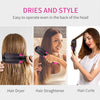 2 in 1 Multi-functional Comb Styling Rotating Hot Hair Dryer Straightener Curler US Plug