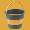 Large 17L Folding Thickened Portable Plastic Bucket Outdoor Fishing Barrel Car Travel Wash Barrel(Deep Blue)