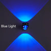 LED Up And Down Light Wall Light Double-Sided Crystal Aluminum Lights Upper Outlet, Power:2W(Blue Light)