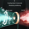 F304 Double-head Hose Built-in Lithium Battery USB Car Fan, Color: Green Gold