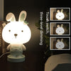 3W Cartoon Crown Pet USB Touch Control Night Light(Rabbit Light Blue)