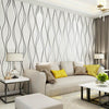Simple 3D Water Ripple Non-woven Wallpaper Home Decoration Wall Sticker(White)