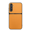 For Samsung Galaxy S24+ 5G Litchi Leather Magnetic Full Coverage Shockproof Phone Case(Yellow)