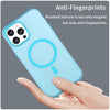 For iPhone 13 Pro Max MagSafe Frosted Translucent TPU + PC Full Coverage Phone Case(Blue)
