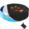 Foldable Round Sunscreen Dustproof Swimming Pool Cover, Specification: Black+Silver 122x30cm