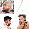 2 Sets Beard Styling Board Shaving Barber Tools, Style: Shape Ruler+Pen