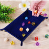 2 PCS PU Leather Folding Hexagonal Dice Game Bar Club Dice Storage Tray(Blue)