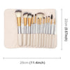 12 in 1 High-grade Beige Beauty Makeup Brushes Tools Kit, Size: 22*29cm