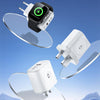 TOTUDESIGN UW128 23W USB-A to Type-C GaN Watch Fast Charging Travel Charger, Plug:EU Plug(White)