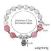 S2203-1 Pink+Rose Crystal Beaded Bracelet Ladies Natural Crystal Bracelet