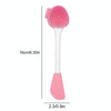 Hand-Held Silicone Cleansing Brush And Mask Brush Pink White Double-head Knife