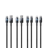 WK WDC-36i Intelligent Power-off 1m 2.4A USB to 8 Pin Fast Charging Data Cable(Black)