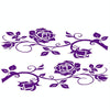 2 PCS/Set D-545 Rose Pattern Car Modified Decorative Sticker(Purple)