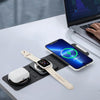 3-In-1 Magsafe Folding Wireless Charger Portable Wireless Fast Charging(White)