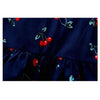 Summer Girls Cherry Pattern Sleeveless Dress, Kid Size:100cm(Navy Blue)
