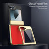 For Samsung Galaxy Z Flip5 Integrated AG Frosted Vacuum Plating Phone Case(Red)