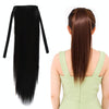 Natural Long Straight Hair Ponytail Bandage-style Wig Ponytail for WomenLength: 45cm (Black)