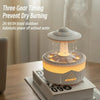UFO Water Drop Aromatherapy Humidifier Desktop Remote Control Diffuser, Plug: UK Plug(Wood Grain)