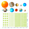 YG028 Nine Planets Dots Stars Glow In The Dark Stickers Luminous Wall Stickers For Kids Room