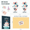 50pcs /Set Happy Birthday Greeting Card With Envelopes And Stickers Set