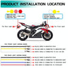 4 PCS Modified Motorcycle 16LEDs Brake Turn Tail Light, Transparent Shell(Red Light + Yellow Light)