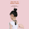 2150 Student Humpback Vibration Reminds With LCD Hanging Neck Corretor(Black)