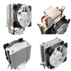 COOLMOON Frost Double Copper Tube CPU Fan Desktop PC Illuminated Silent AMD Air-Cooled Cooler, Style: P22 Streamline Edition Double Fan
