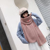 Winter Students All-Match Knitting Thickening Warm Small Fresh Scarf, Size:210 x 40cm(Cactus-Turmeric)