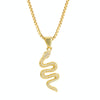 Creative Snake-shaped Pendant Necklace Personality Female Punk Style Inlaid Zircon Necklace