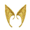 1pair Latex Elf Ears With Glitter Halloween Party Pixie Ears Cosplay Props 12cm Golden