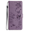For Samsung Galaxy A26 5G Butterflies and Flowers Leather Phone Case(Purple)