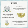 S925 Sterling Silver Gold-plated New Year Zodiac Cute Dragon Egg DIY Beads(SCC2721)