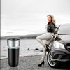 K04 Colorful Car Charger USB Car Negative Ion Air Purifier(Black)