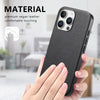 For iPhone 12 Pro Twill Fabric Leather Skin Back Phone Case(Black)