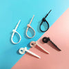 3 Sets 20pcs/Set  Fishbone Silicone Cable Tie Cable Organizer Winder, Color: White