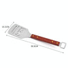 Stainless Steel BBQ Letter Shovel Outdoor Camping BBQ Tools With Bottle Opener Function(Brown)