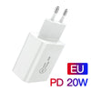 SDC-20W 2 in 1 PD 20W USB-C / Type-C Travel Charger + 3A PD3.0 USB-C / Type-C to 8 Pin Fast Charge Data Cable Set, Cable Length: 2m, EU Plug