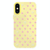 For iPhone XS Max Skin Feeling Jelly TPU Hybrid PC Phone Case(Polka Dot Yellow)