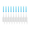 200pcs / Box Double Head Soft Silicone Spiral Floss Portable Dental Care Cleaning Tool