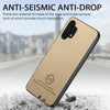 For Samsung Galaxy A32 4G Twill Fabric Leather Skin Back Phone Case(Khaki)